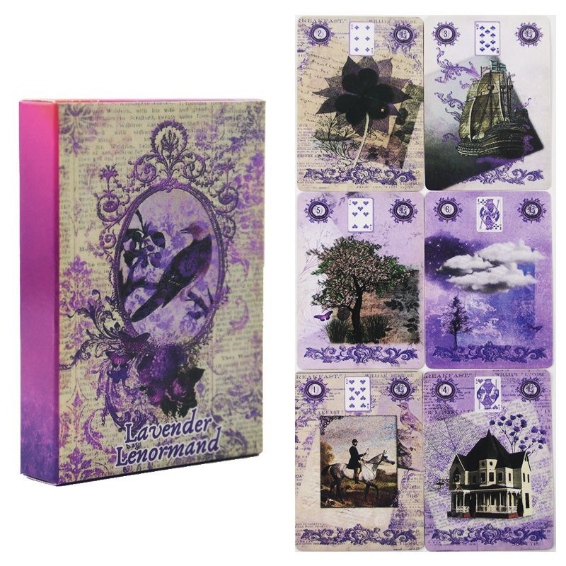 Lavender Lenormand Deck 9*6cm  - đánh giá và giá Tarot Cards Deck With Guidebook