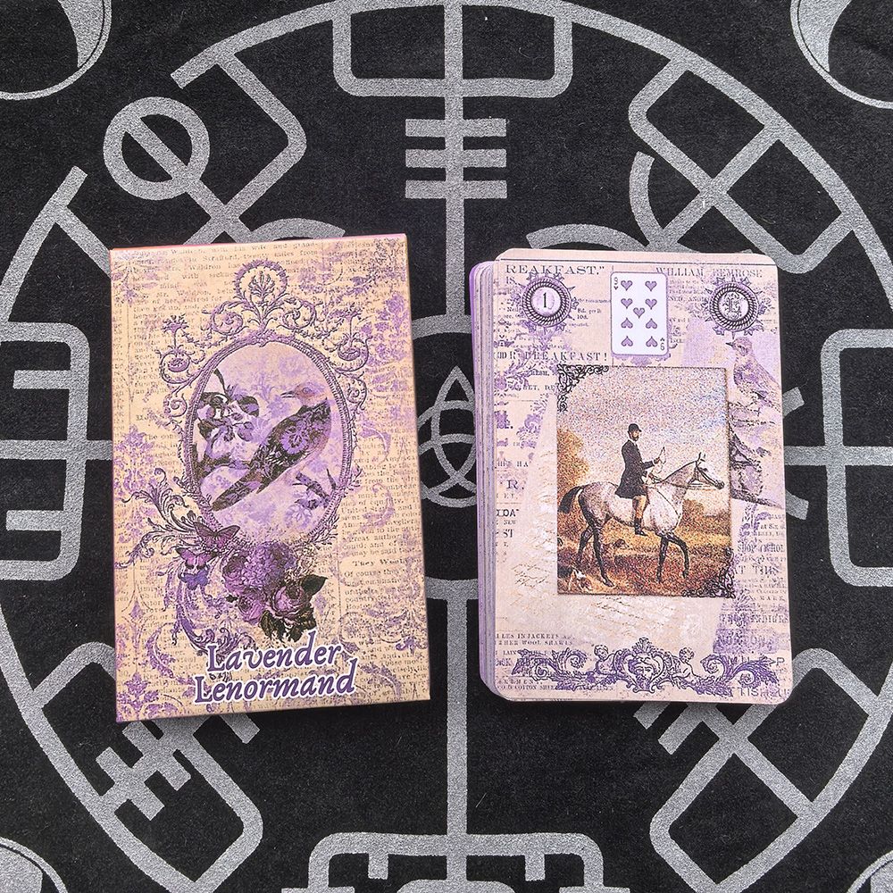 Lavender Lenormand Deck 9*6cm  - đánh giá và giá Tarot Cards Deck With Guidebook