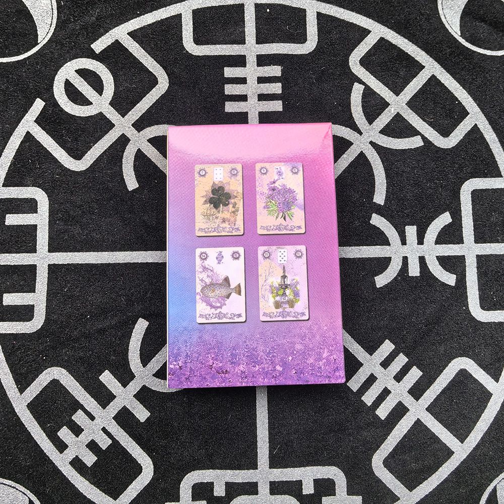 Lavender Lenormand Deck 9*6cm  - đánh giá và giá Tarot Cards Deck With Guidebook